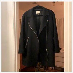 Sandro Assymetrical Zip Peacoat